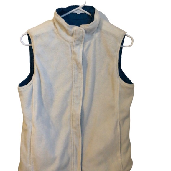 Gorgeous reversible quilted fleece IZOD vest! - Picture 3 of 10